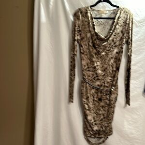 Ladies size M Michael Michael Kors animal print low neck dress